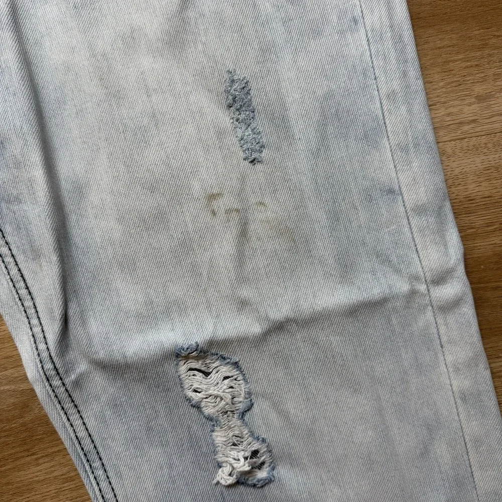 Diesel Belther Jeans Men‎ 38x34 Blue Slim Tapered Acid Wash Destroyed 3D Finish